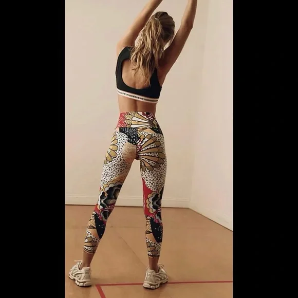 #402 Free People Movement Never Better Leggings 7/8 Wild and Free Printed XS - Picture 2 of 7